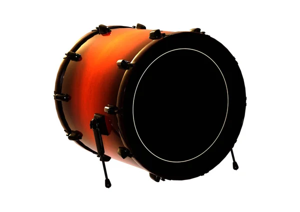 3D Rendering Bass Drum on White — Stock Photo, Image