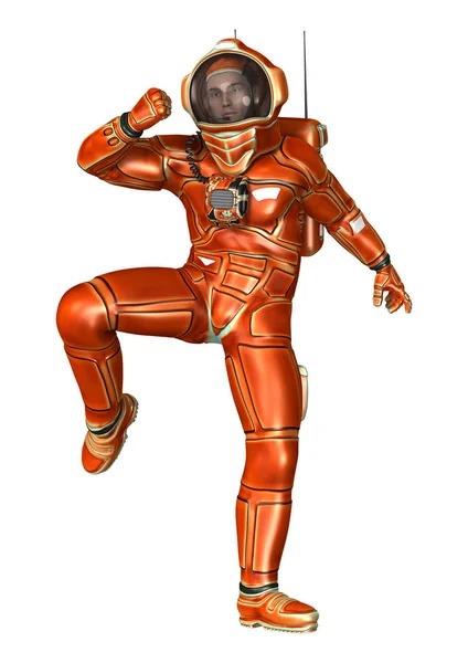 3D rendering Astronaut op wit — Stockfoto