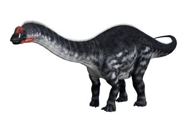 3D render dinozor Apatosaurus beyaz