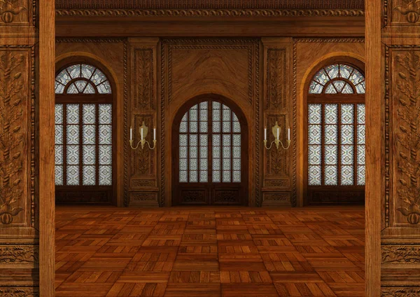 3D renderowania Ballroom — Zdjęcie stockowe