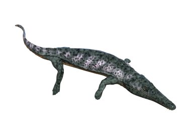 3D render Archegosaurus beyaz