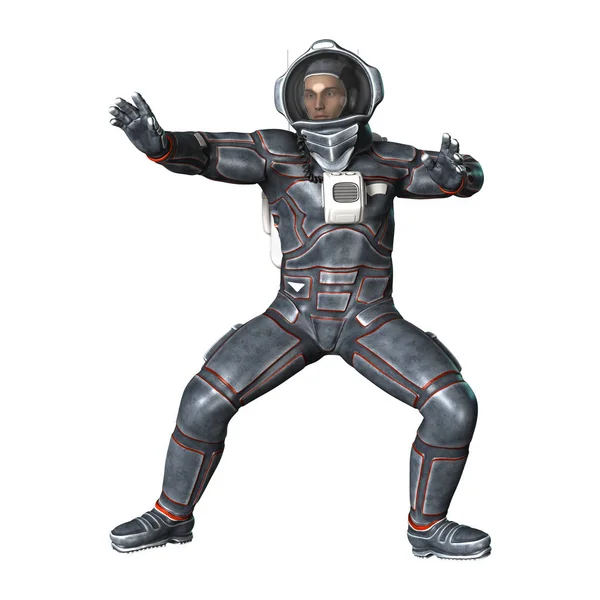 3D rendering Astronaut op wit — Stockfoto