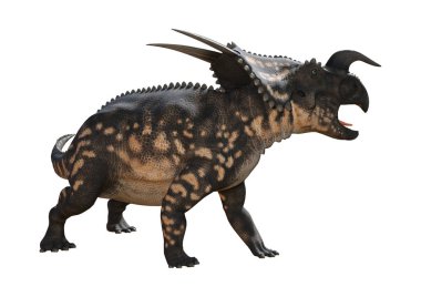 3D render dinozor Einiosaurus beyaz