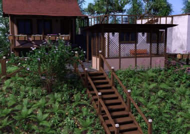 3D render Tatil Konutu