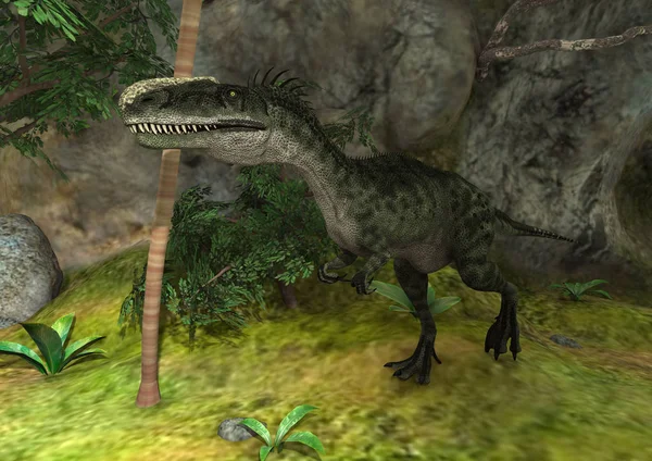 3D Rendering Dinosaurier Monolophosaurus — Stockfoto