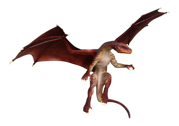 3D rendering Fantasy Dragon på vit — Stockfoto