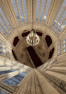 3D render peri masalı Castle