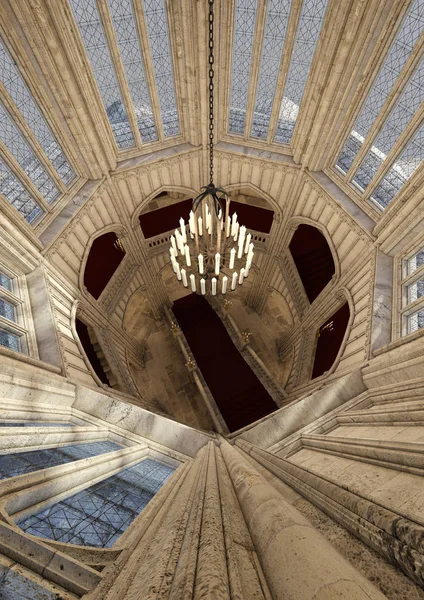 3D render peri masalı Castle