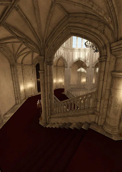 Château de conte de fées rendu 3D — Photo