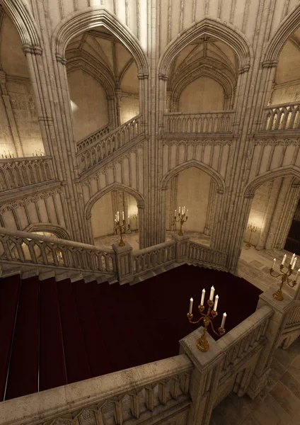 3D render peri masalı Palace — Stok fotoğraf