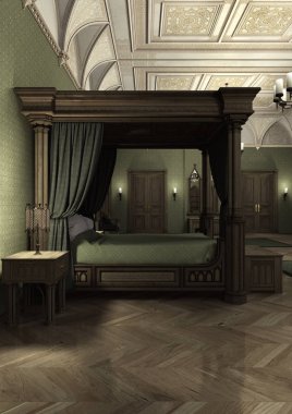 3D render karanlık Palace
