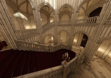 3D render peri masalı Palace