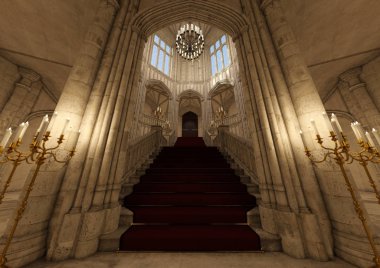 3D render peri masalı Palace