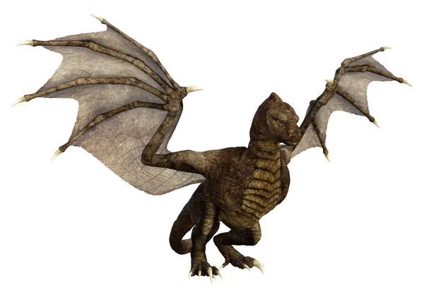 3D rendering Fantasy Dragon på vit — Stockfoto