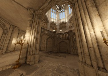 3D render peri masalı Palace