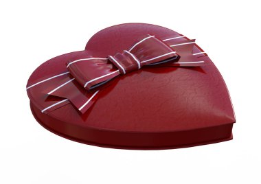 3D render Sevgililer günü çikolata kutusu beyaz