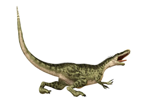 3D render dinozor Monolophosaurus beyaz — Stok fotoğraf