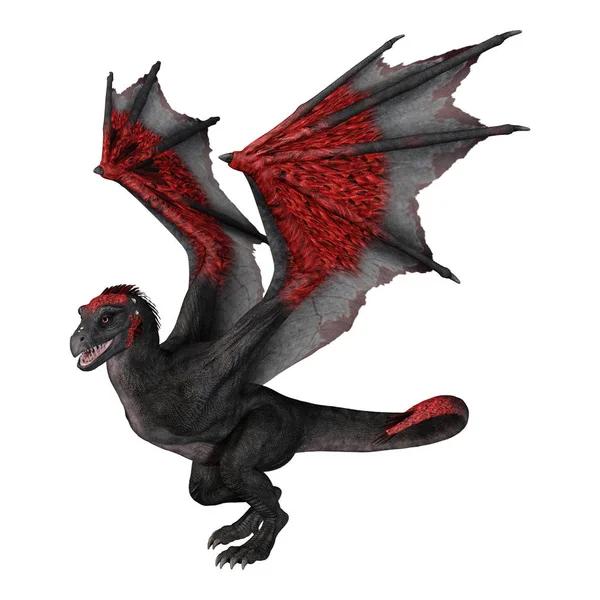 3D rendering Fantasy sárkány-fehér — Stock Fotó