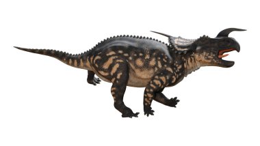 3D render dinozor Einiosaurus beyaz