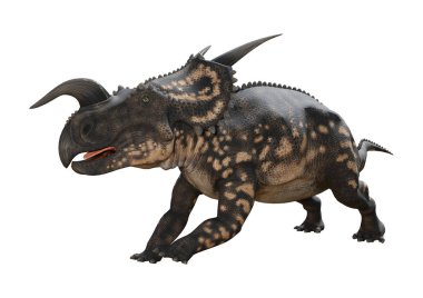3D render dinozor Einiosaurus beyaz