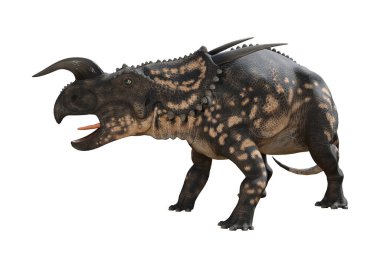 3D render dinozor Einiosaurus beyaz