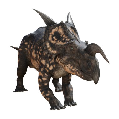 3D render dinozor Einiosaurus beyaz