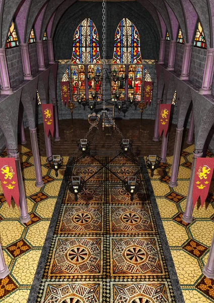 3D renderowania Royal Hall — Zdjęcie stockowe