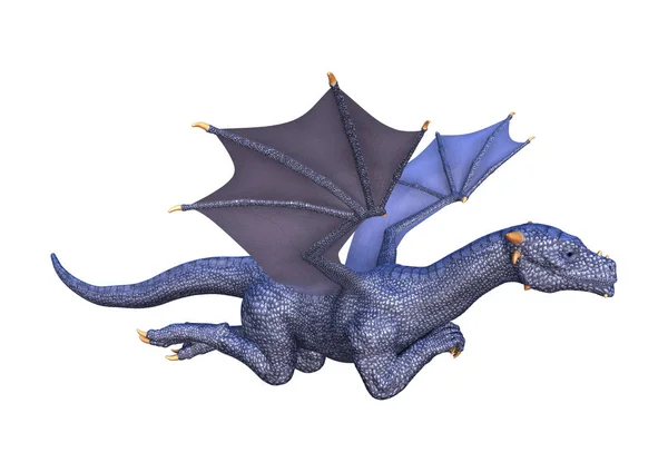 3D rendering mese sárkány-fehér — Stock Fotó