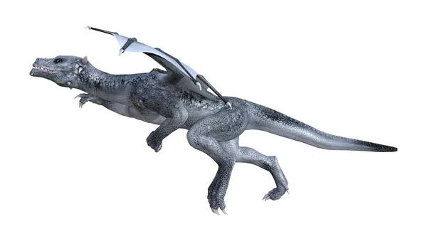 3D vykreslování Fantasy Dragon fracek na bílém — Stock fotografie