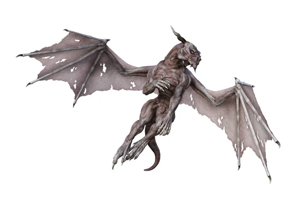 Dragón vampiro de fantasía de representación 3D en blanco —  Fotos de Stock