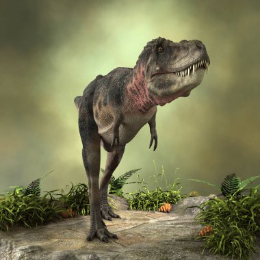 3D render dinozor Tarbosaurus