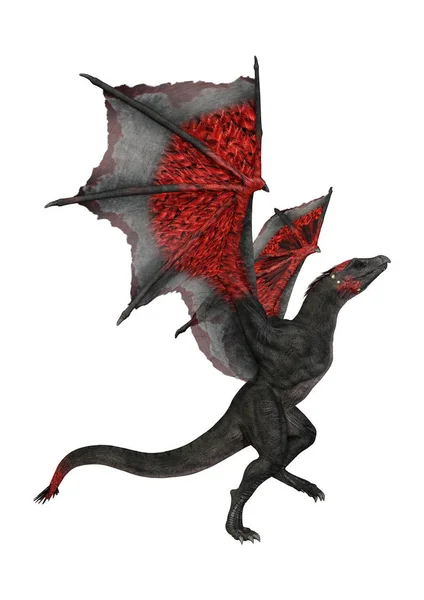 3D Rendering Fairy Tale Dragon on White — Stock Photo, Image