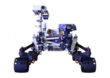3D render Mars Rover beyaz