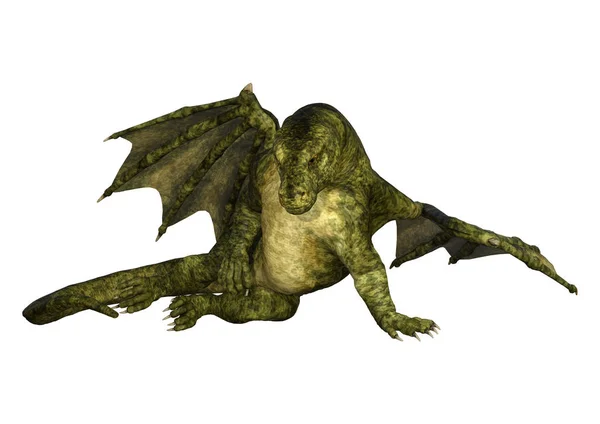 3D vykreslování Fantasy drak na bílém pozadí — Stock fotografie