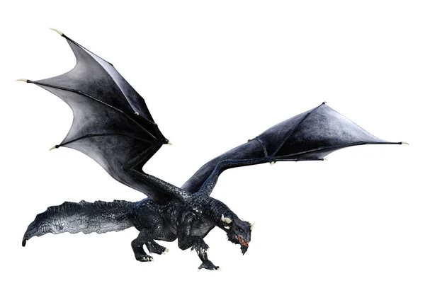 3D render masal Dragon beyaz — Stok fotoğraf