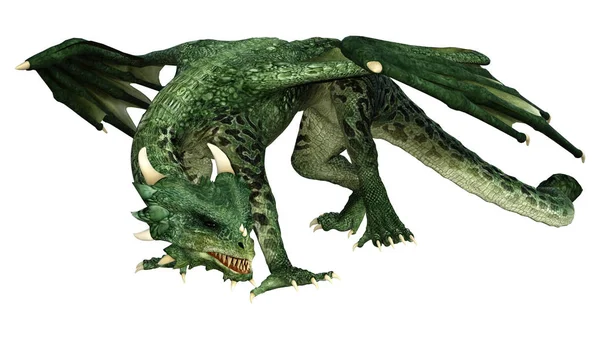 3D rendering Saga Dragon på vit — Stockfoto