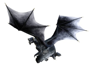 3D render masal Dragon beyaz