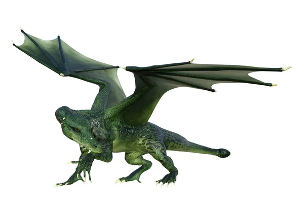 3D Rendering Fairy Tale Dragon su bianco — Foto Stock