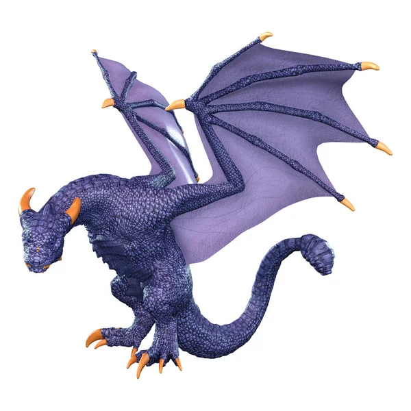 3D render masal Dragon beyaz — Stok fotoğraf