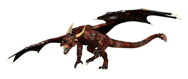 3D render masal Dragon beyaz — Stok fotoğraf