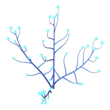 Beyaz üzerine 3D render yabancı bitki