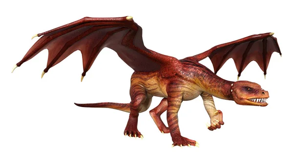 3D render masal Dragon beyaz — Stok fotoğraf