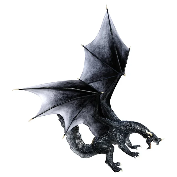 3D render masal Dragon beyaz — Stok fotoğraf