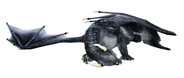 3D rendering παραμύθι δράκος σε λευκό — Φωτογραφία Αρχείου