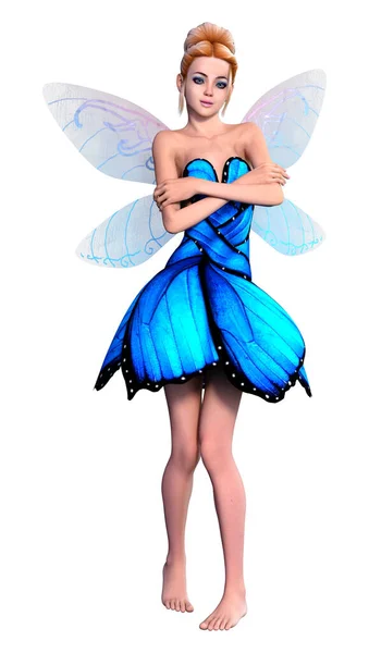 3D rendering Fantasy Fairy på vit — Stockfoto
