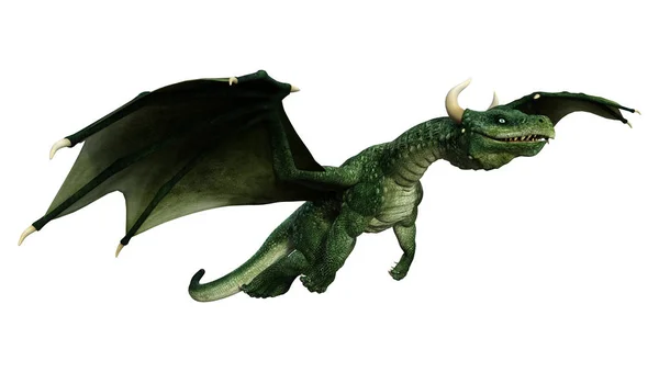 3D render masal Dragon beyaz — Stok fotoğraf