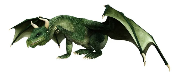 3D render masal Dragon beyaz — Stok fotoğraf