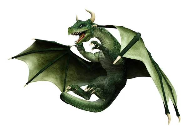 3D render masal Dragon beyaz — Stok fotoğraf