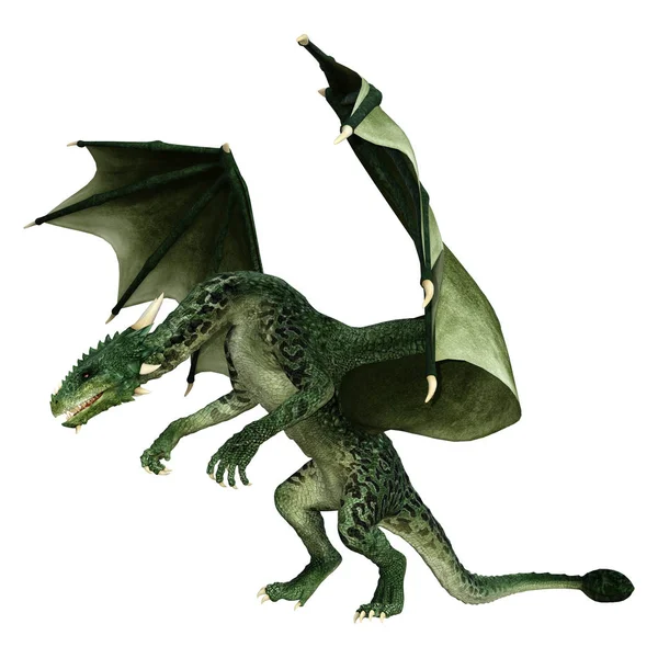 3D rendering Saga Dragon på vit — Stockfoto