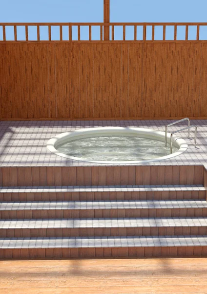 Rendering Jacuzzi Deck Hot Tub — Stock Photo, Image